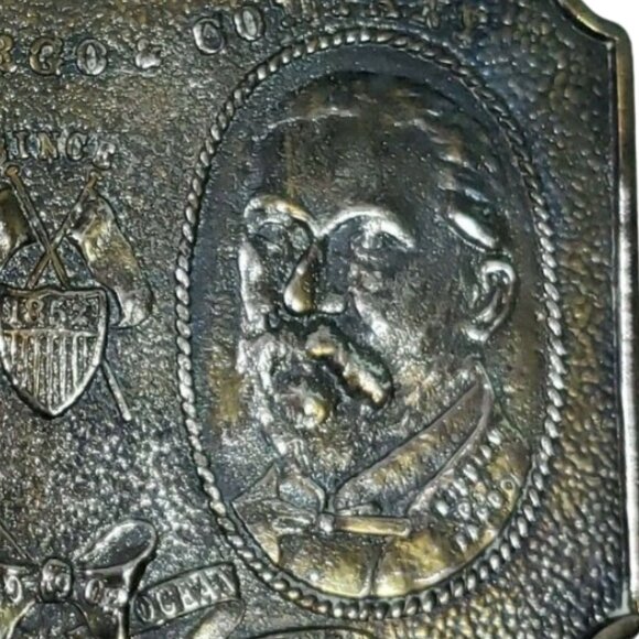 Vintage Wells Fargo Brass Founders Belt Buckle Collectible - Picture 5 of 5
